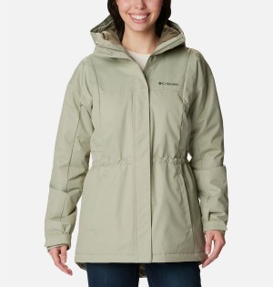 Green Columbia Hikebound Long Insulated Women's Puffer Jacket | 64897HZGE