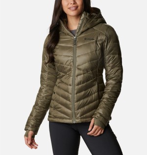 Green Columbia Joy Peak Insulated Hooded Women's Puffer Jacket | 98376WEHS