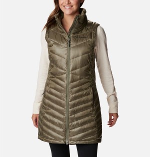 Green Columbia Joy Peak Long Women's Vest | 89405WION