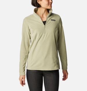 Green Columbia Lake Aloha Half Zip Fleece Women's Pullover | 62574ALFP