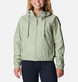 Green Columbia Lillian Ridge Short Women's Rain Jacket | 92358FPKH