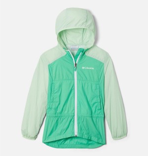 Green Columbia Loop Trail Windbreaker Kids' Jacket | 36170KDCS