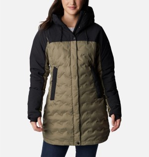 Green Columbia Mountain Croo II Mid Down Women's Coats | 42570QYUE