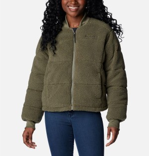 Green Columbia Novelty Women's Puffer Jacket | 25670HVGL