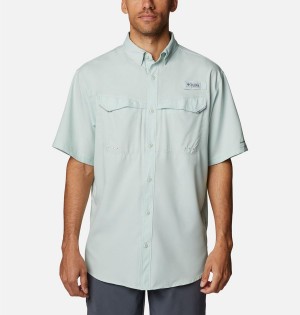 Green Columbia PFG Low Drag Offshore Short Sleeve Men's Shirt | 08635RSUK