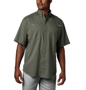 Green Columbia PFG Tamiami II Short Sleeve Men's Shirt | 62857NLYU