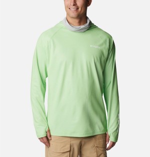 Green Columbia PFG Terminal Deflector Zero Men's Hoodie | 17985CXQS