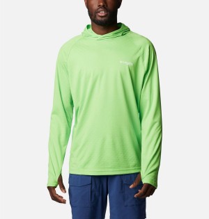 Green Columbia PFG Zero Rules Ice Men's Hoodie | 73086FTGO