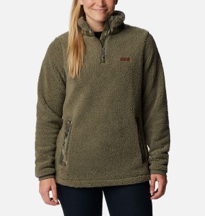 Green Columbia PHG Tough Shot Pullover Women's Fleece Jacket | 76329VZMH