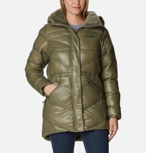 Green Columbia Peak to Park Mid Insulated Women's Puffer Jacket | 82375LEZP