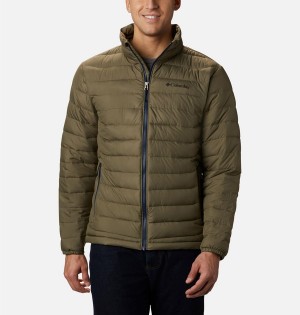 Green Columbia Powder Lite Insulated Men's Puffer Jacket | 82630UTRE