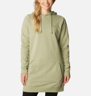 Green Columbia Rush Valley Long Women's Hoodie | 97845WJNC