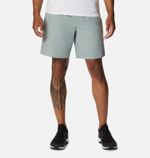 Green Columbia Sage Springs Linen Men's Shorts | 95704VMFS