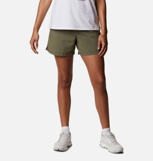 Green Columbia Sandy River Women's Shorts | 10845TANM