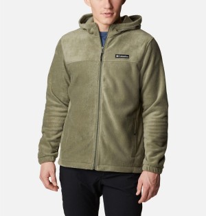 Green Columbia Steens Mountain Full Zip Hoodie Men's Fleece Jacket | 70139OCHX