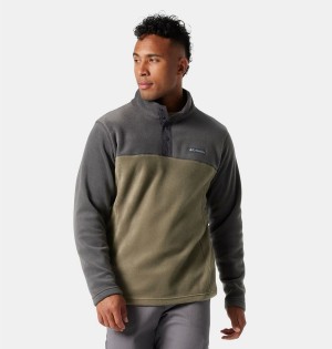 Green Columbia Steens Mountain Half Snap Fleece Men's Pullover | 82169GJDR