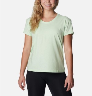 Green Columbia Sun Trek Women's T-Shirt | 31574XMBY