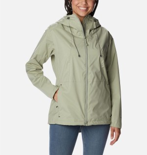 Green Columbia Sunrise Ridge Women's Rain Jacket | 75429MYXB