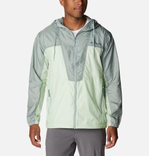 Green Columbia Trail Traveler Men's Windbreaker | 94037YEBS