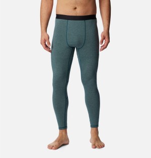 Green Columbia Tunnel Springs Wool Baselayer Tights Men's Pants | 75249DJUR