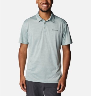 Grey Columbia Alpine Chill Zero Men's Polo Shirt | 42519LCEJ