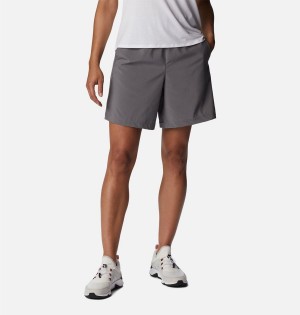 Grey Columbia Anytime Flex Women's Shorts | 34208LVPK