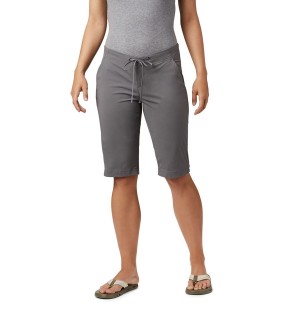 Grey Columbia Anytime Outdoor Long Women's Shorts | 91726EBUQ