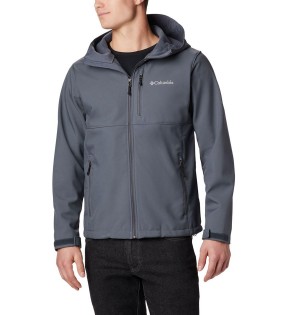 Grey Columbia Ascender Hooded Men's Softshell Jackets | 96081XOCU