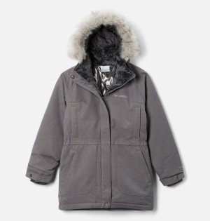 Grey Columbia Boundary Bay Down Parka Kids' Jacket | 90657JUQT