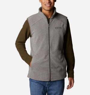 Grey Columbia Castle Dale Fleece Men's Vest | 80342SQMP