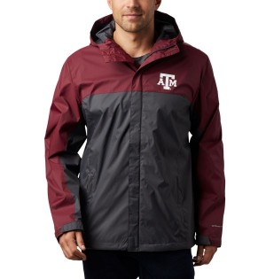 Grey Columbia Collegiate Glennaker Storm - Texas A&M Men's Rain Jacket | 21508LIHY