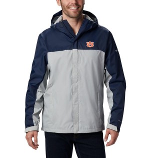 Grey Columbia Collegiate Glennaker Storm - Auburn Men's Rain Jacket | 39074FEDW