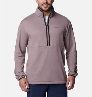 Grey Columbia Coral Ridge Performance Midlayer Half Zip Fleece Men's Pullover | 16470WAZQ