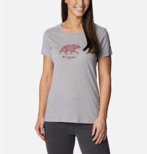 Grey Columbia Daisy Days Graphic Women's T-Shirt | 94571ANYO