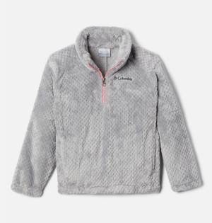 Grey Columbia Fire Side II Half-Zip Sherpa Kids' Fleece | 15736RYCS