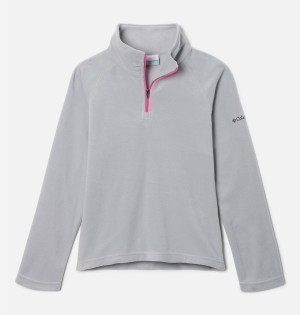 Grey Columbia Glacial 1/4 Zip Pullover Kids' Fleece | 71296LQFY