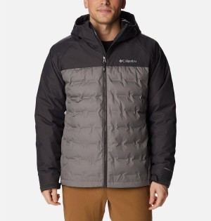 Grey Columbia Grand Trek II Hooded Insulated Men's Puffer Jacket | 71548IALH