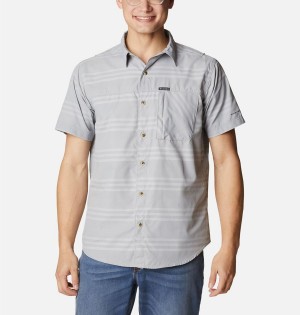 Grey Columbia Homecrest Short Sleeve Men's Shirt | 74960HZMR