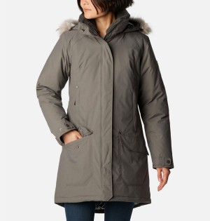 Grey Columbia Icelandite TurboDown Women's Coats | 69301RVPJ