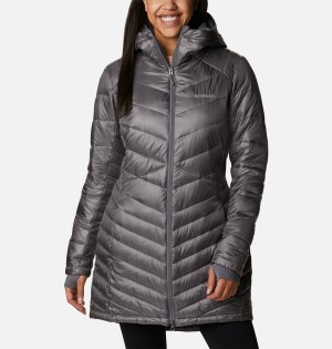 Grey Columbia Joy Peak Mid Insulated Hooded Women's Puffer Jacket | 15460DPXZ