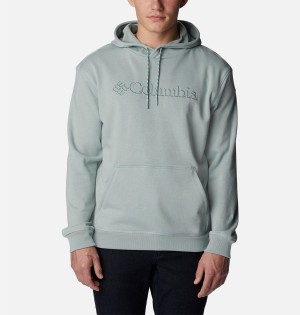 Grey Columbia Lodge French Terry II Men's Hoodie | 97821OGJL