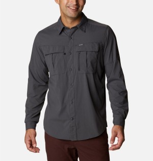 Grey Columbia Newton Ridge II Long Sleeve Men's Shirt | 50914IUPF