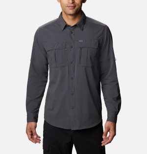 Grey Columbia Newton Ridge Long Sleeve Men's Shirt | 50748XZEM