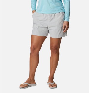 Grey Columbia PFG Backcast Water Women's Shorts | 20637YQHN