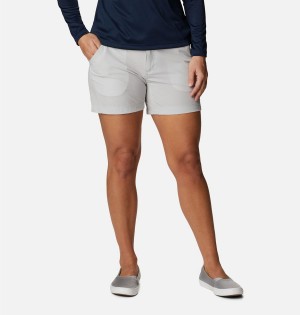 Grey Columbia PFG Coral Point III Women's Shorts | 34179BFMG