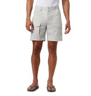 Grey Columbia PFG Permit III Men's Shorts | 28064KGCF