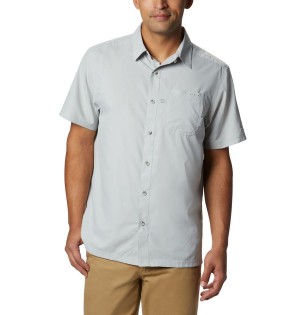 Grey Columbia PFG Slack Tide Camp Men's Shirt | 50273FZSA