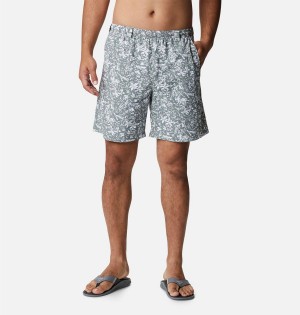 Grey Columbia PFG Super Backcast Water Men's Shorts | 18673NQDT