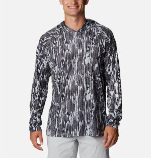 Grey Columbia PFG Super Terminal Tackle Men's Hoodie | 60824QXTN