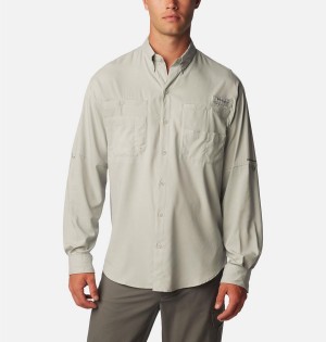 Grey Columbia PFG Tamiami II Long Sleeve Men's Shirt | 25743DZOM